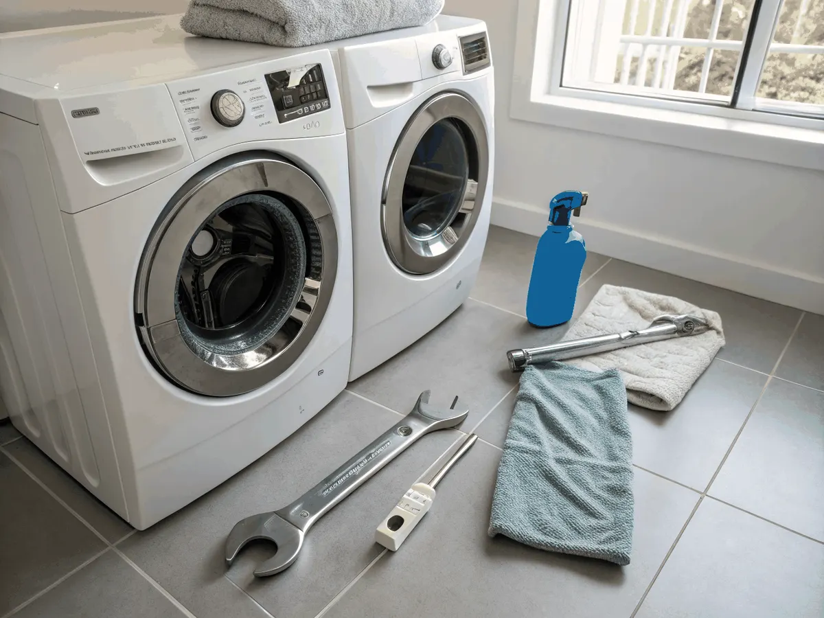 Front-load washer ready for installation